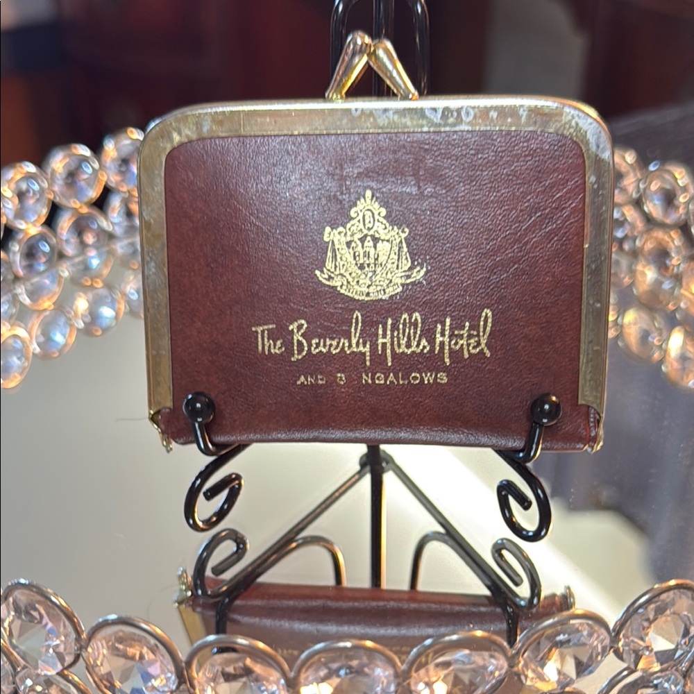 VTG ~  The Beverly Hills Hotel Brown Sewing Kit